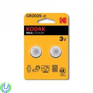 Kodak Max Lithium 3V CR2025, 2-pack, Kodak Max Lithium 3V CR2025, 2 st


, Batterier, , Kodak