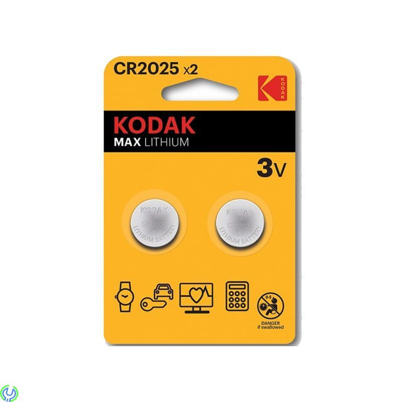 Kodak Max Lithium 3V CR2025, 2-pack, Kodak Max Lithium 3V CR2025, 2 st


, Batterier, , Kodak