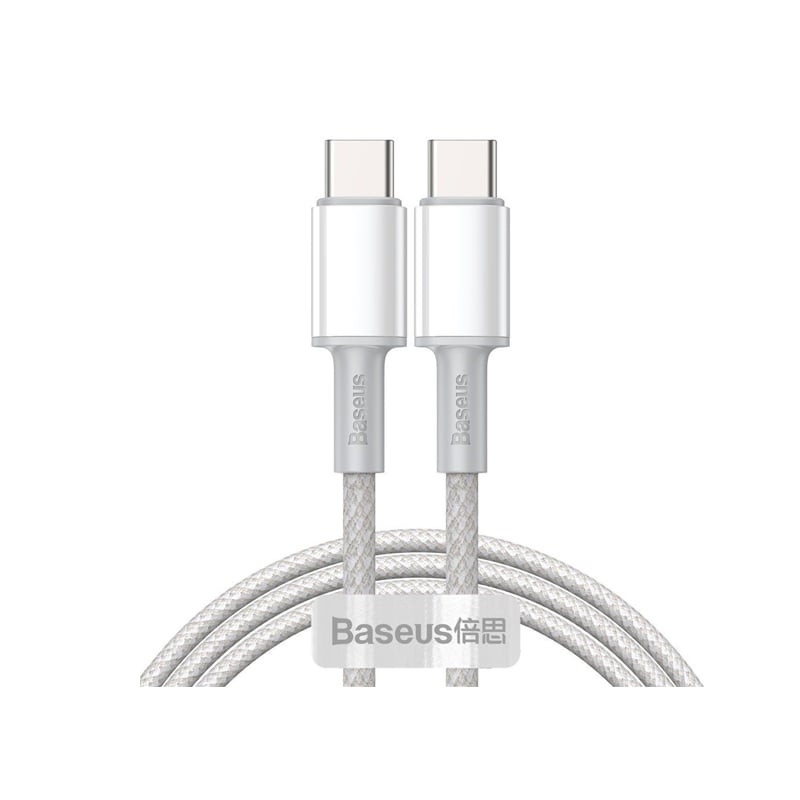 Baseus 5A snabbladdning typ C till typ C 100W 2m Vit
