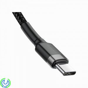 Baseus Cafule-kabel USB-C PD 2.0 QC 3.0 60W 1m, svart, Slitstark USB-C PD / USB-C PD-kabel med nylonfläta, TYPE C, , Baseus