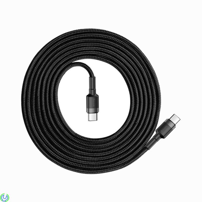 Baseus Cafule-kabel USB-C PD 2.0 QC 3.0 60W 1m, svart, Slitstark USB-C PD / USB-C PD-kabel med nylonfläta, TYPE C, , Baseus