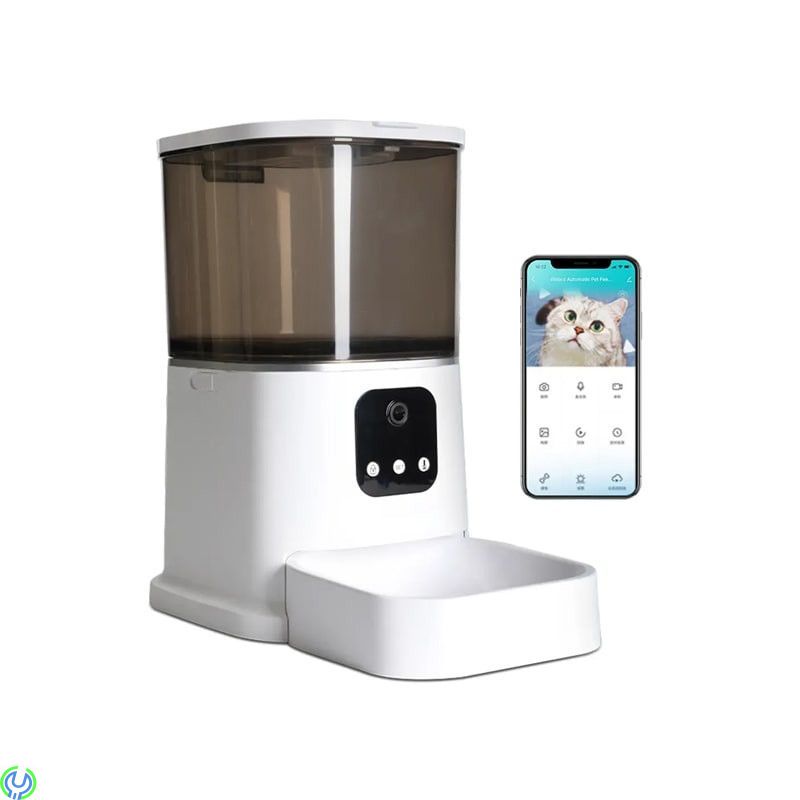 Smart Foderautomat med inbyggd kamera och högtalare, SiGN Smart foderautomat med inbyggd kamera 1080P och högtalare, Smarta hem,